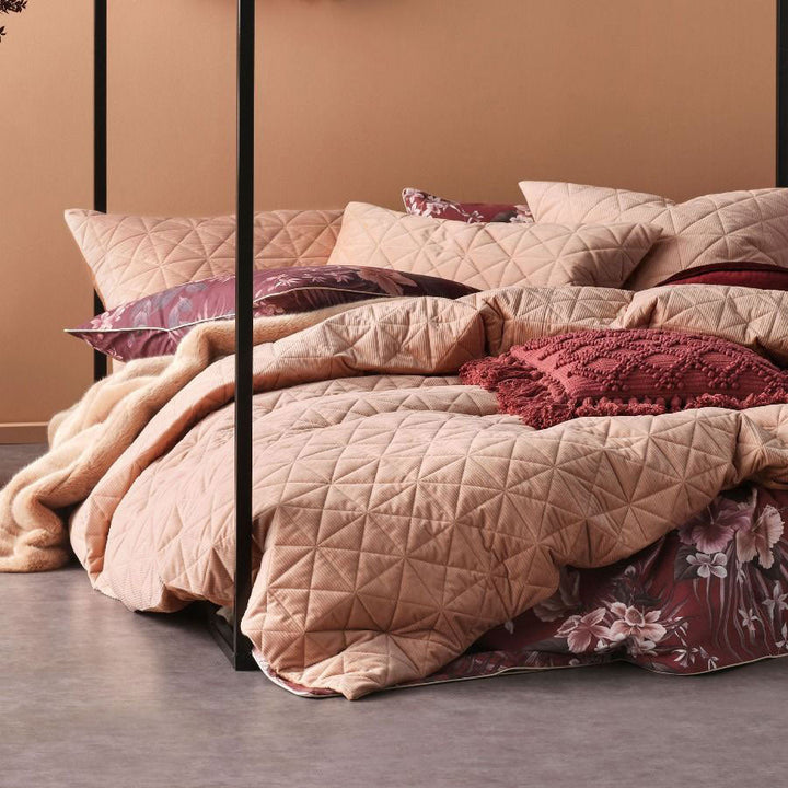 Heath Terracotta Quilt Cover Set | Single Bed