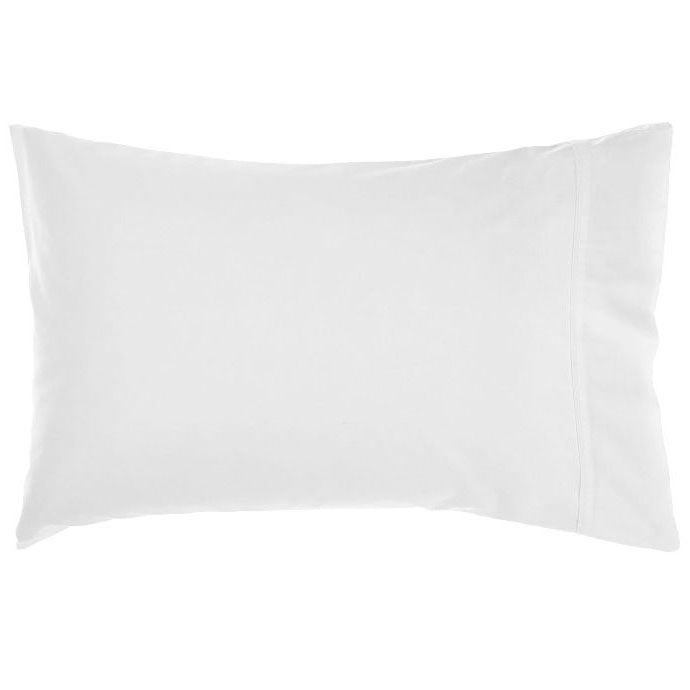 Nara White Bamboo Cotton Standard Pillowcase