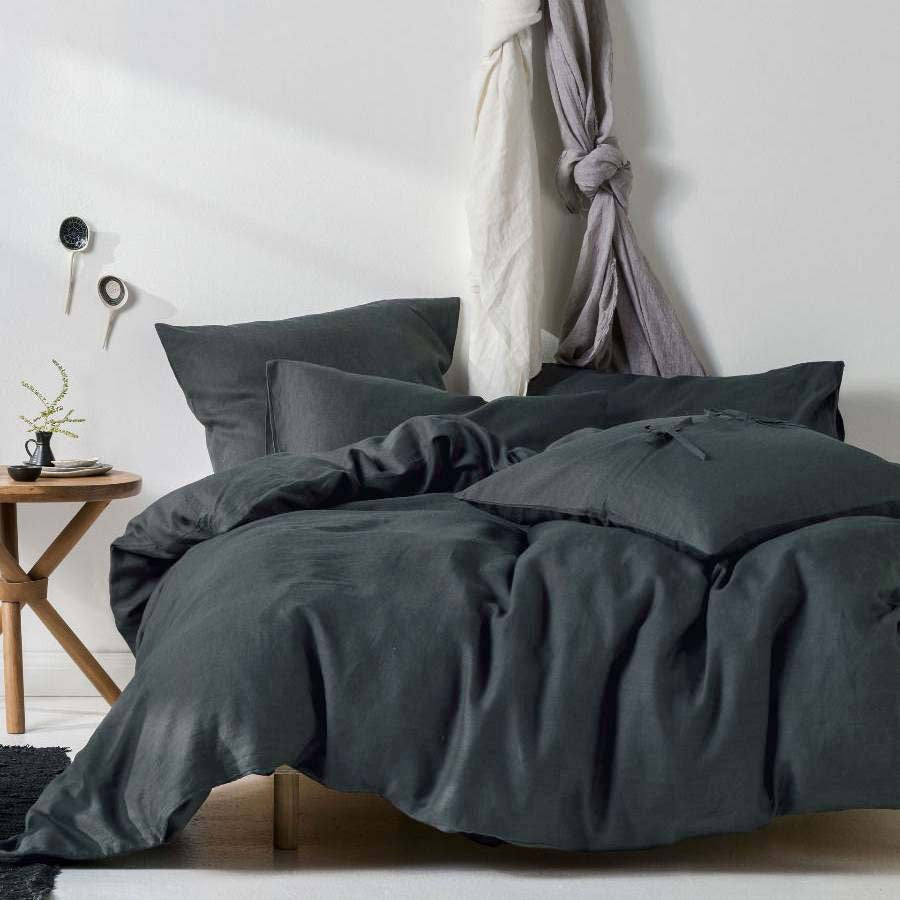 Nimes Magnet Linen Quilt Cover Set | Single Bed