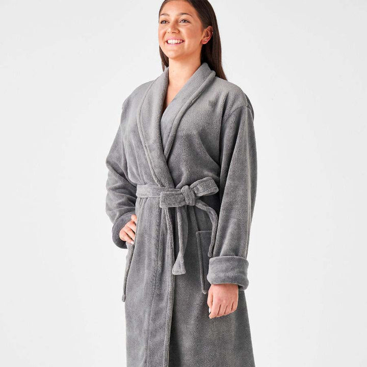 Plush Bathrobe Charcoal | One Size Fits Most