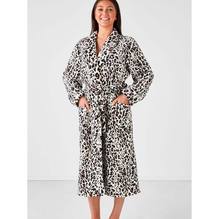 Plush Bathrobe Leopard | One Size Fits Most