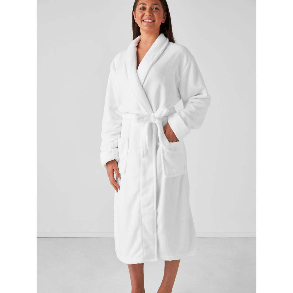 Plush Bathrobe White | One Size Fits Most