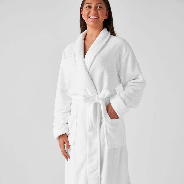 Plush Bathrobe White | One Size Fits Most