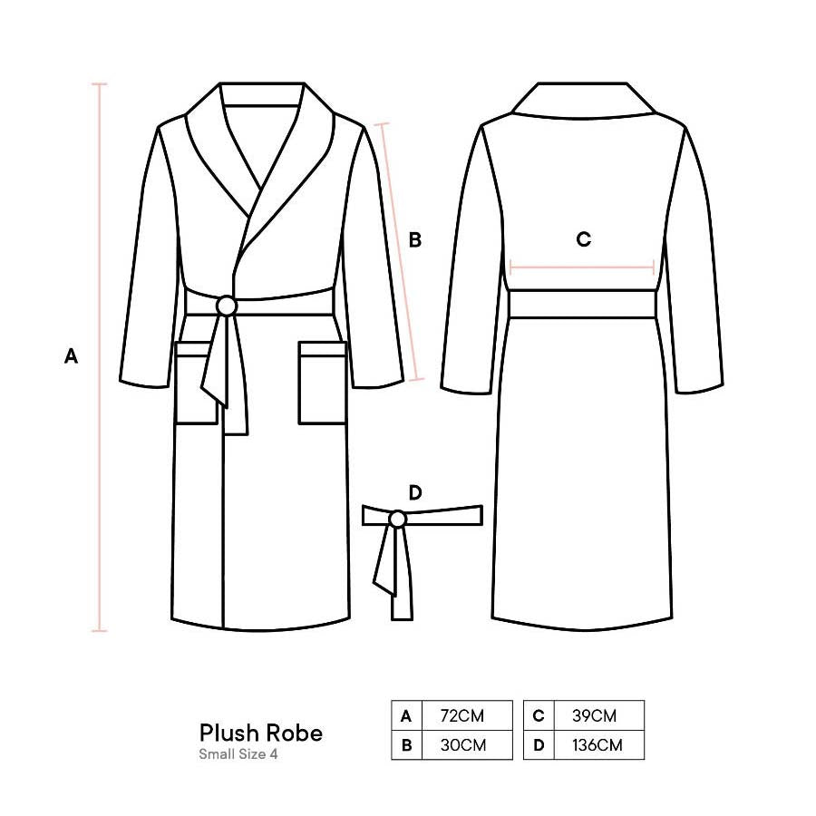 Plush Kids Bathrobe Blush | Kids Small Size 4