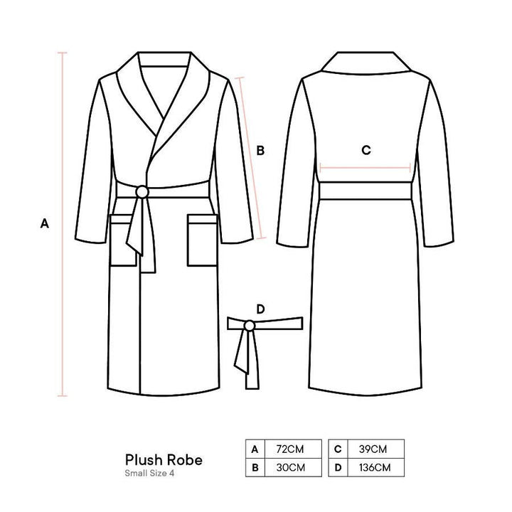 Plush Kids Bathrobe Blush | Kids Small Size 4