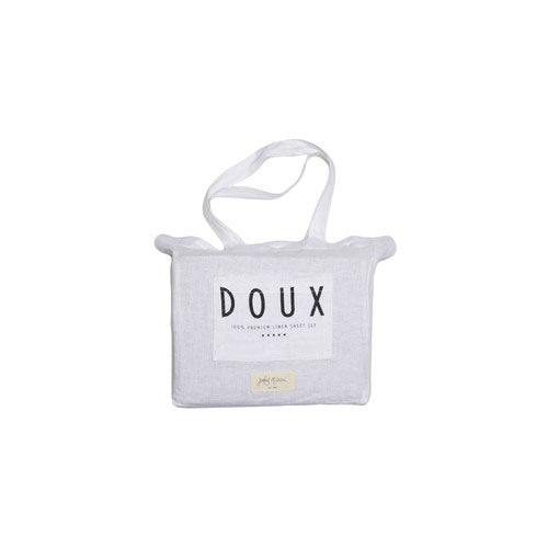 Doux 100% Linen Sheet Set White | Queen Bed