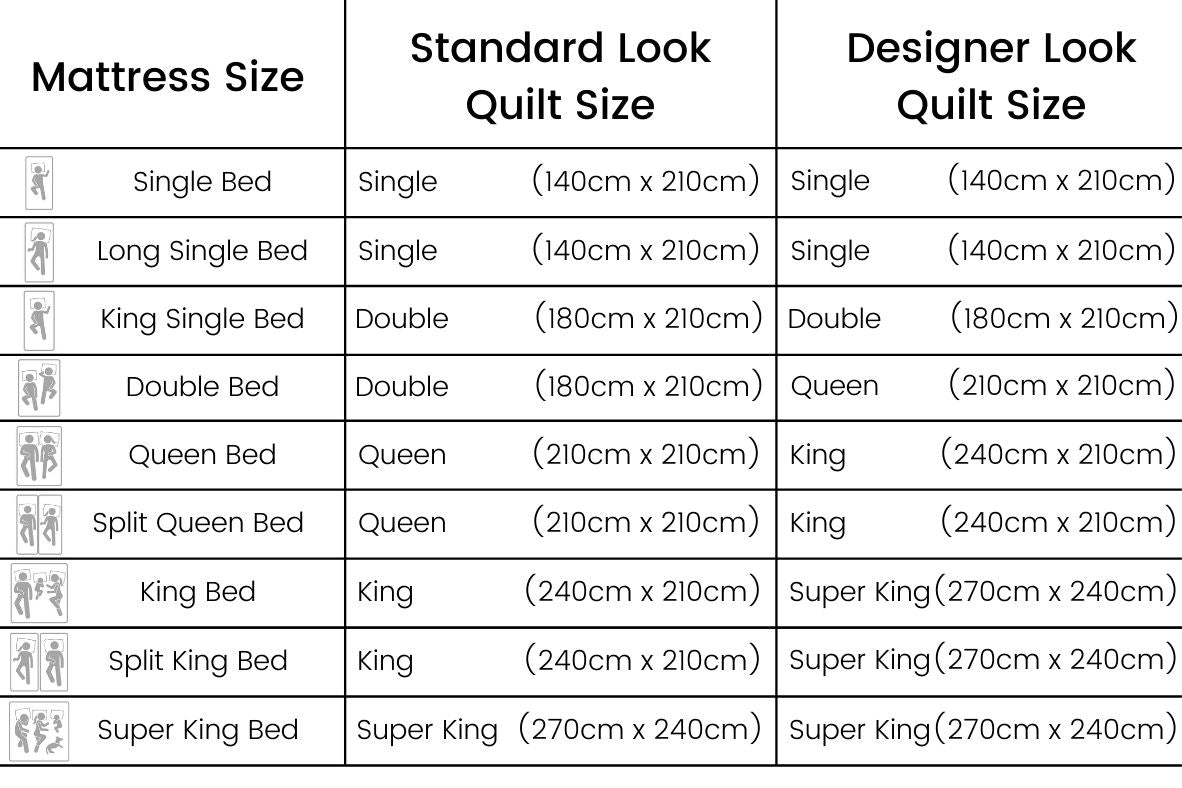 Super King Duvet Size Uk In Cm