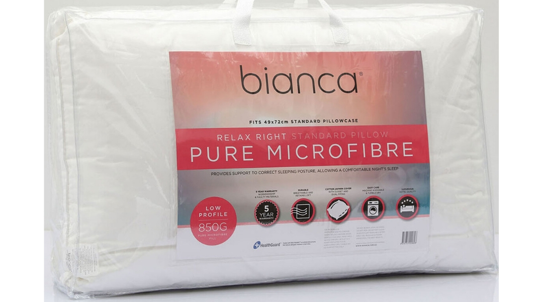 Relax Right Microfibre Low Profile Pillow